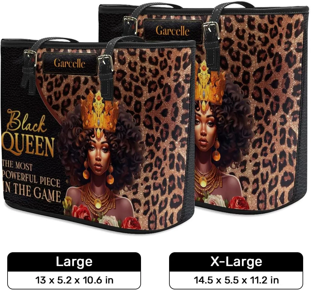 Personalized Leather Totebag for Black Women - Christmas Gifts