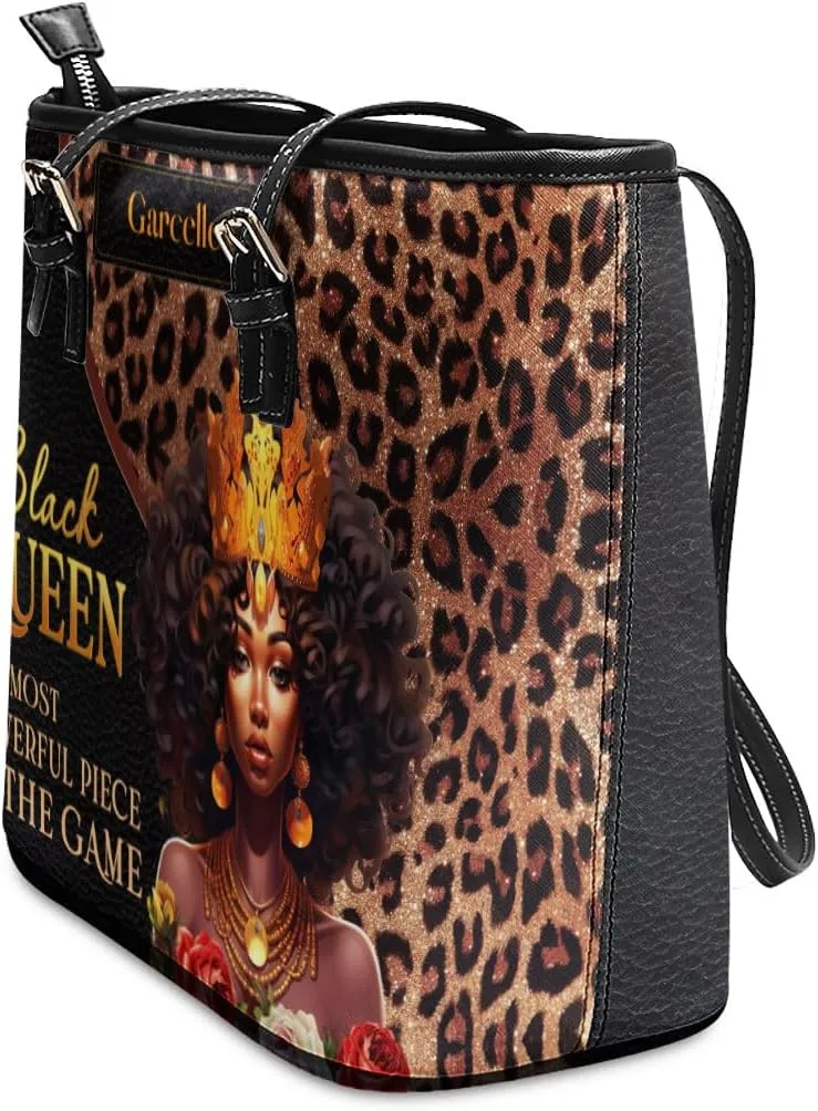 Personalized Leather Totebag for Black Women - Christmas Gifts