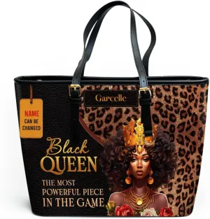 Personalized Leather Totebag for Black Women - Christmas Gifts
