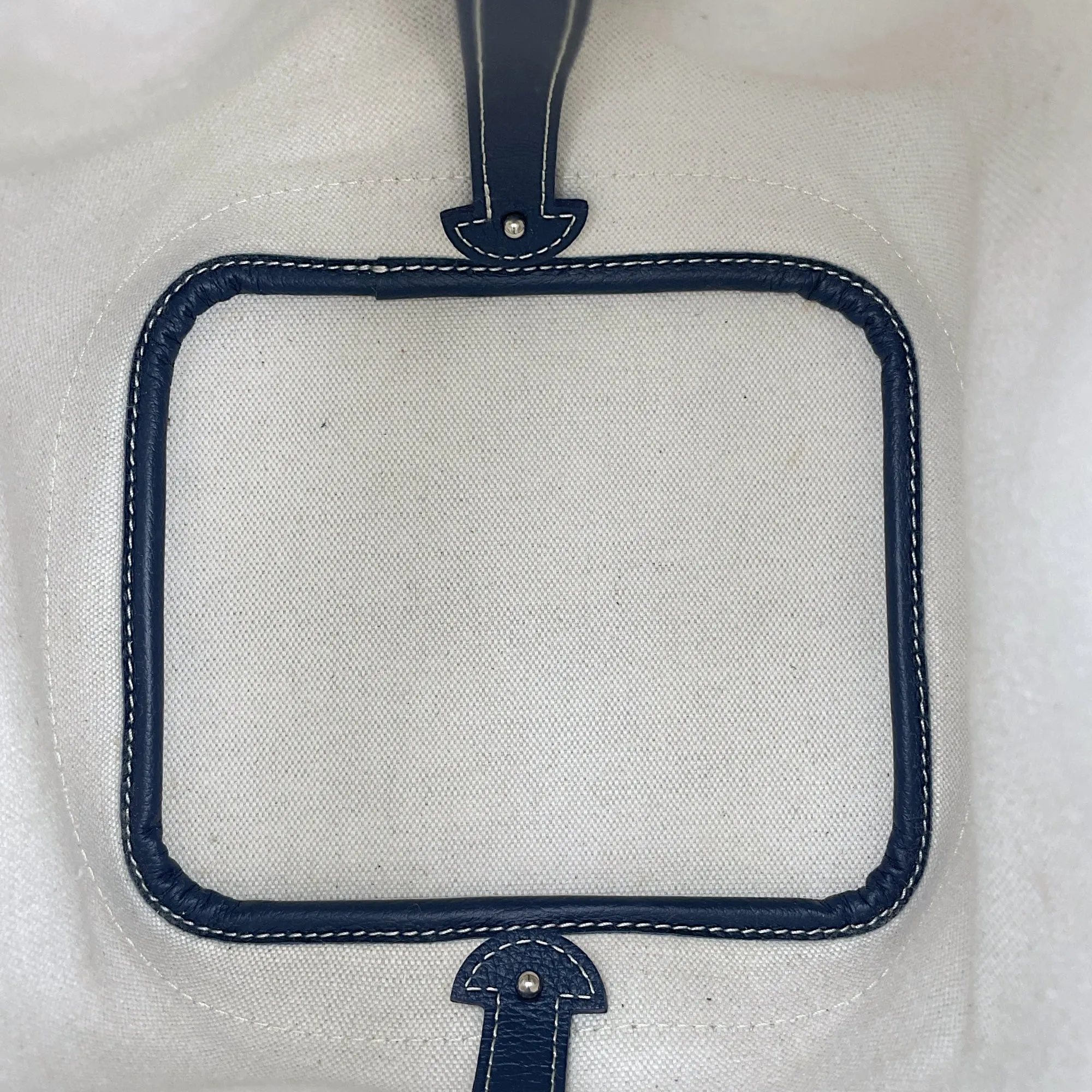 Petit Flot Blue Bucket Bag in Coated Canvas