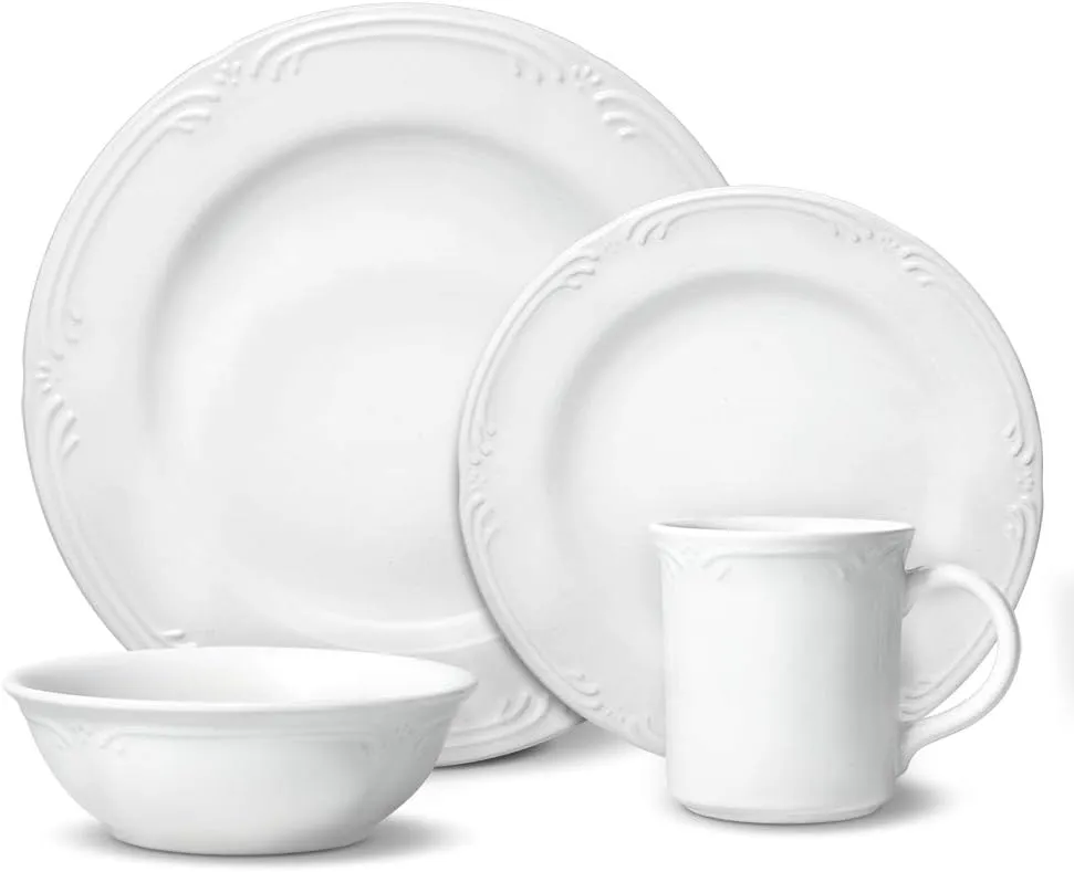 Pfaltzgraff Filigree 16 Piece Dinnerware Set, Service for 4