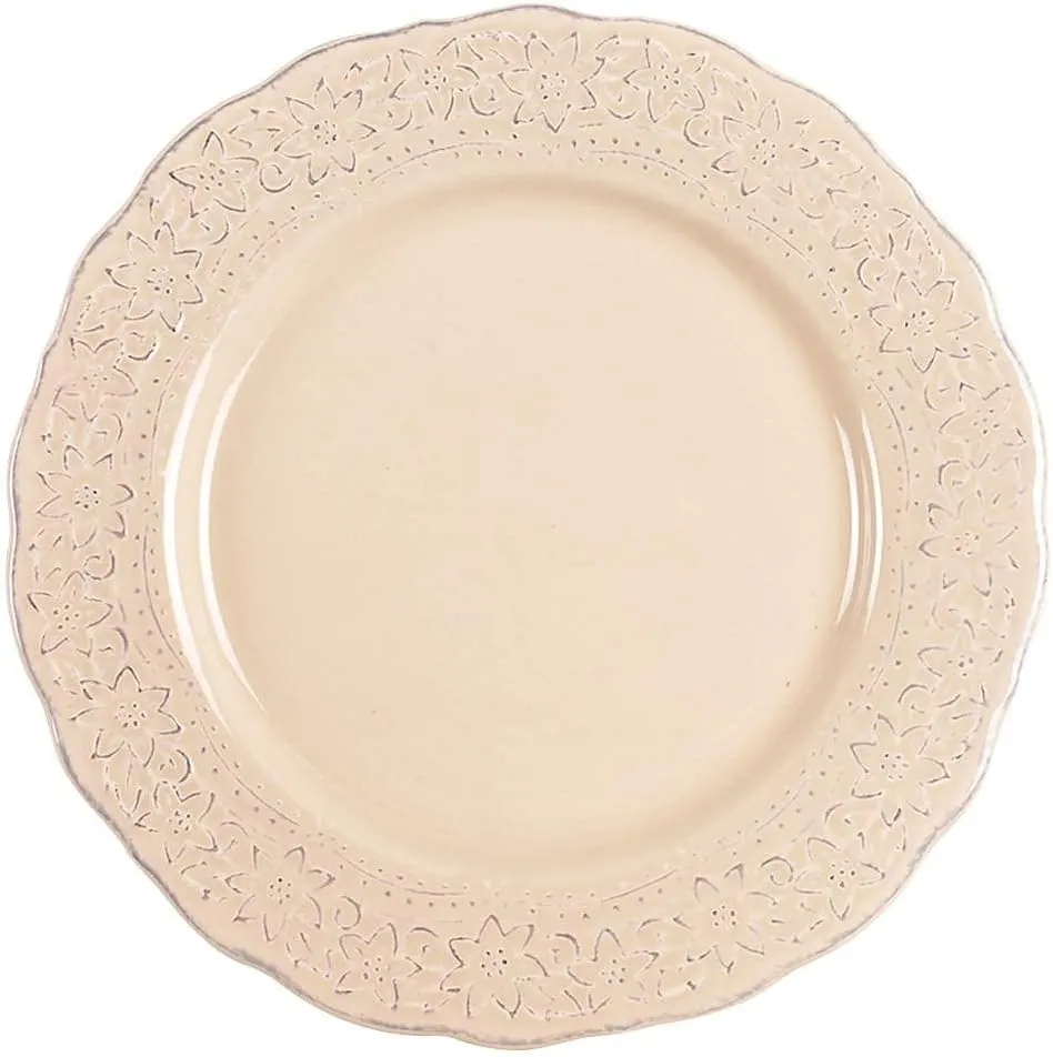 Pier 1 Lacey Cream Dinner Plate