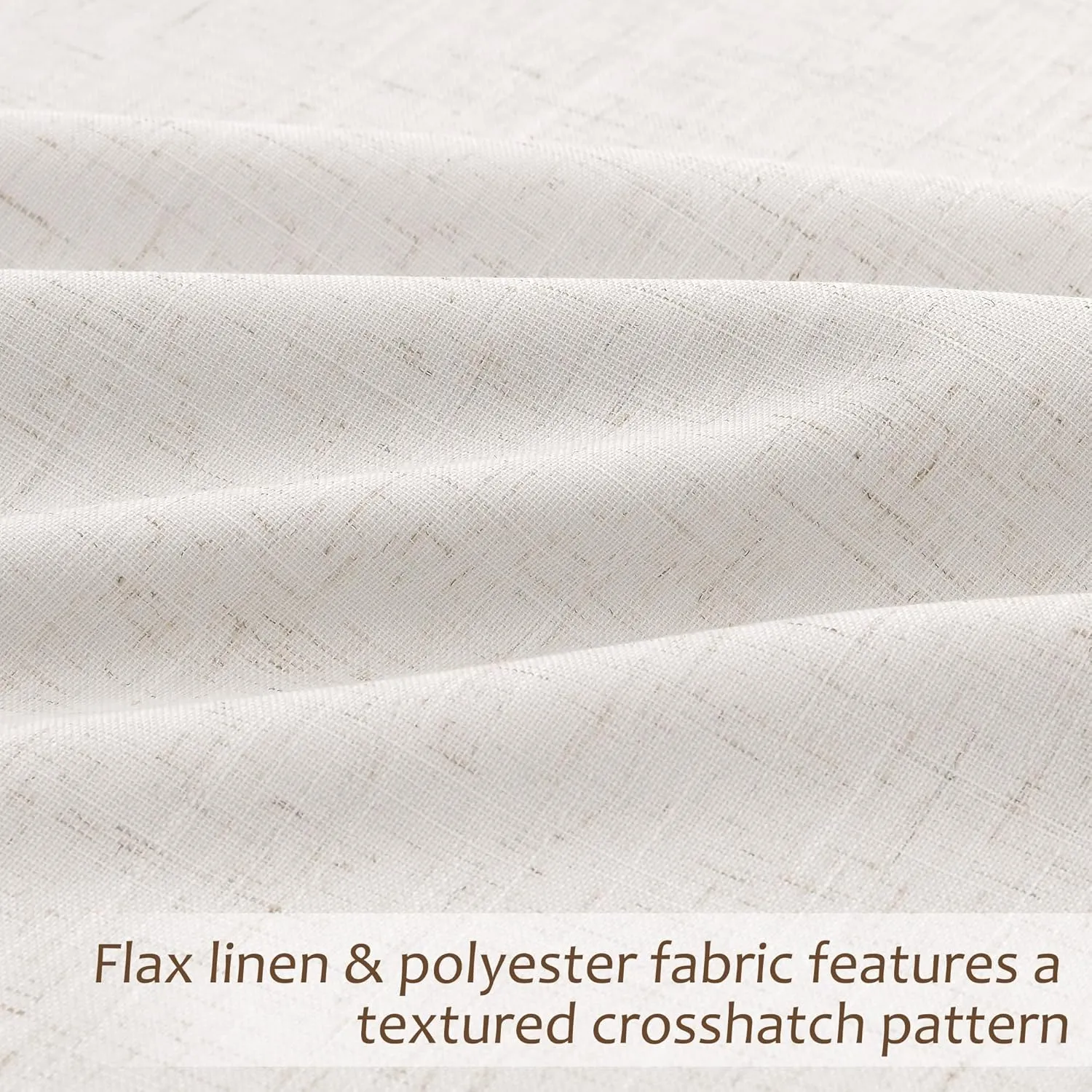 Pinch Pleated Blackout Curtains for Bedroom 2 Panel Sets Neutral Farmhouse Cream Natural Linen Black Out Drapes 84 Inches Long Thermal Insulated Light Blocking Room Darkening Pleat Window Curtains