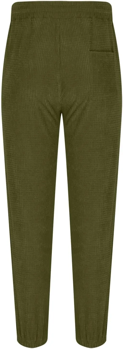 Plus Size Hiking Pants Men Loose Casual Pants Track Joggers Pants Straight Leg Elastic Waist Pants Autumn Pants