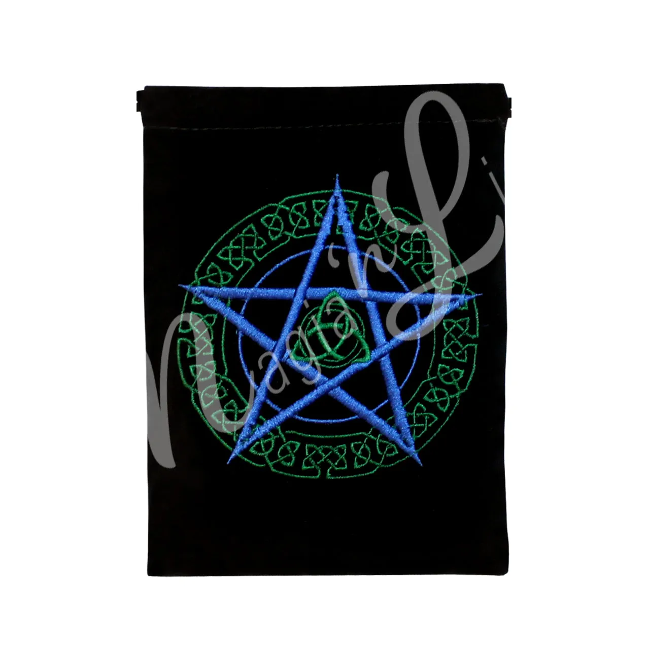 Pouch Black Velvet Pentacle 5 X 7″