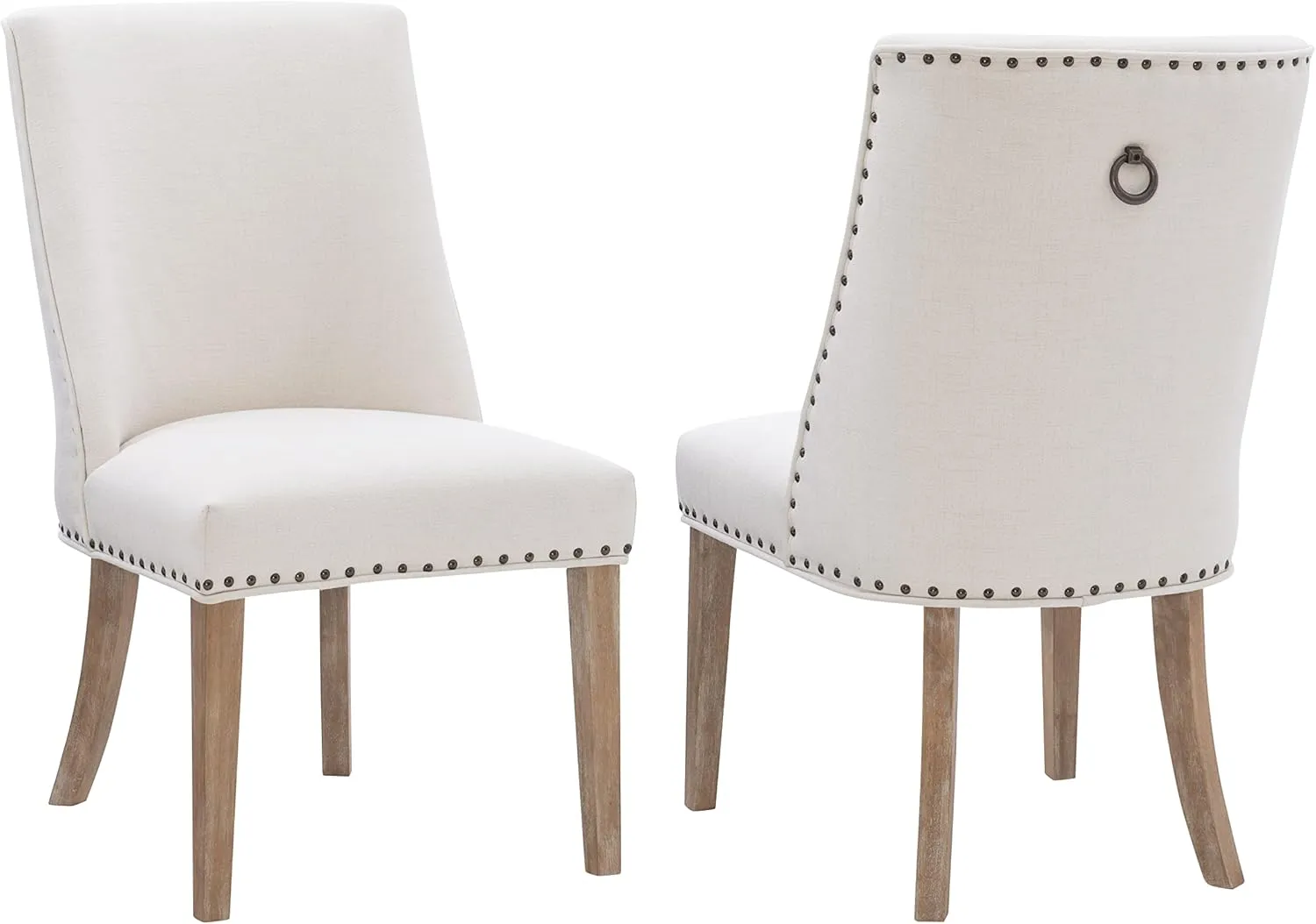 Powell Company Set of 2 Upholstery by Powell Parnell Dining Chair, Natural/Natural
