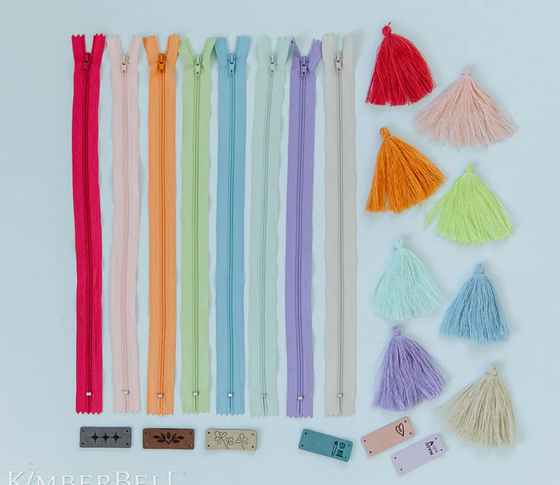 Pretty & Posh Zipper Pouches Embellishment Kit