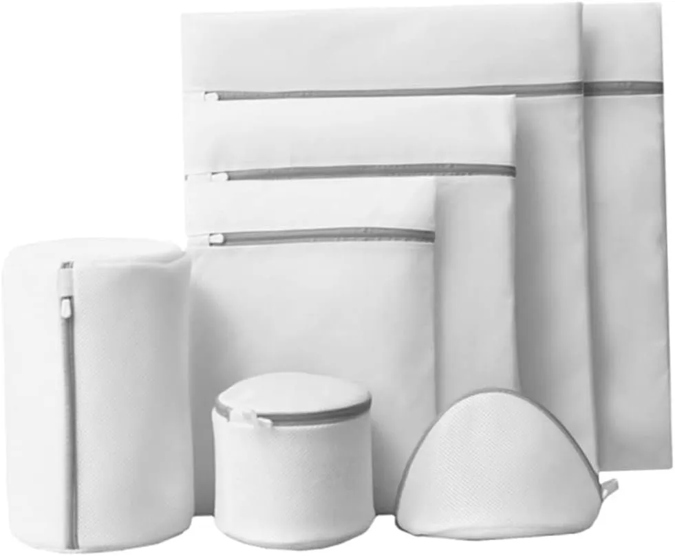 PRETYZOOM 1Set Mesh Laundry Bag for Clothing Protection Wash Bags for Underwear and Sweaters Travel Friendly Design White Color