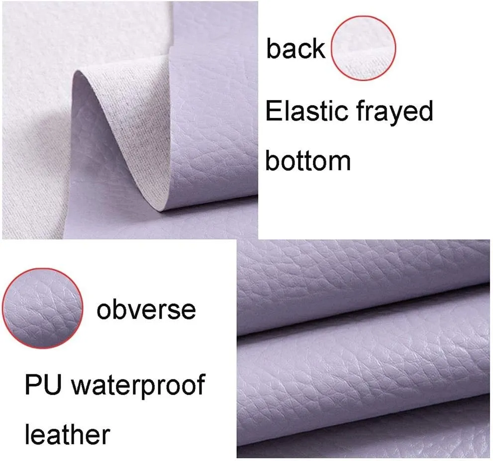 PU Fabric Leather 140 X 100 cm, Leatherette Faux Leather Upholstery Crafts DIY Sewings Sofa Handbag Car Seat Hair Bows Decorations # Colour: Green(Silver Grey,1.4X3m)