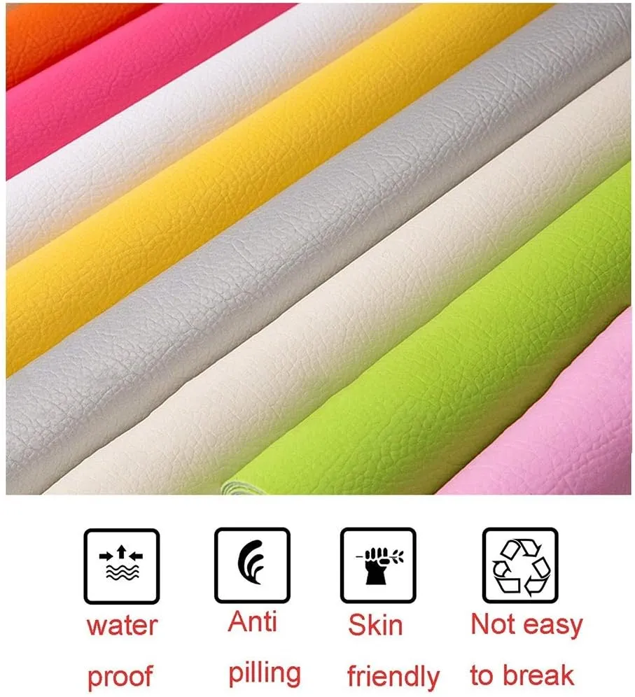 PU Fabric Leather 140 X 100 cm, Leatherette Faux Leather Upholstery Crafts DIY Sewings Sofa Handbag Car Seat Hair Bows Decorations # Colour: Green(Silver Grey,1.4X3m)