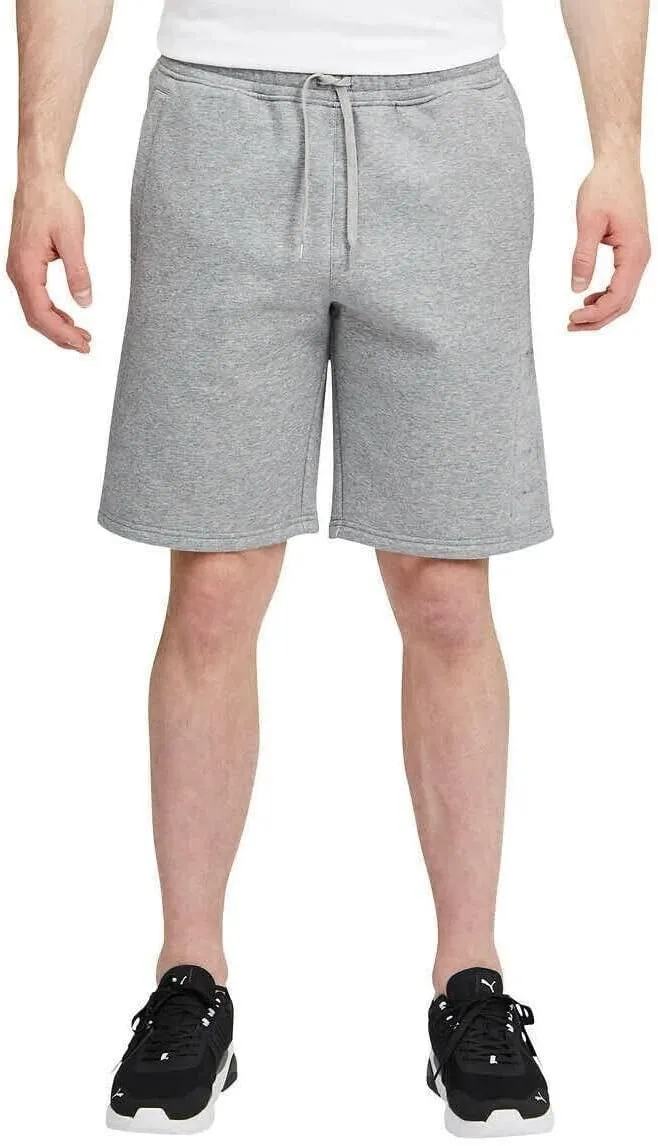PUMA Men's Embossed Logo Fleece Short (X-Large, Gray)