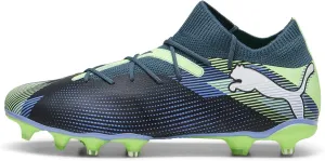 PUMA Unisex Future 7 Match Fg/Ag Soccer Shoe, Gray Skies PUMA White Fizzy Apple, 8.5