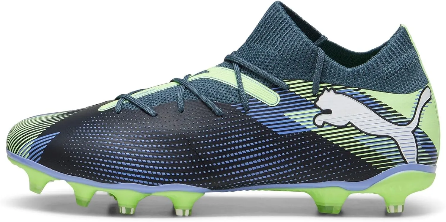 PUMA Unisex Future 7 Match Fg/Ag Soccer Shoe, Gray Skies PUMA White Fizzy Apple, 8.5