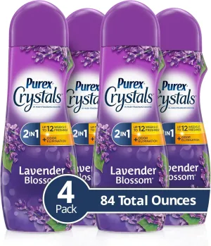 Purex Crystals in-Wash Fragrance and Scent Booster, Lavender Blossom, 21 Ounce, 4 Count
