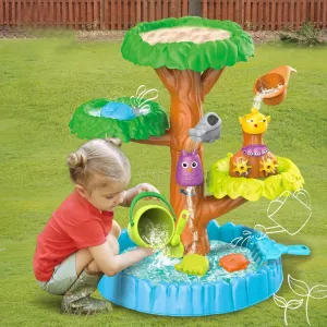 Rain Tree Water Table for Toddlers, Colorful Sand Water Splash Table Kids Summer Beach Toys, Indoor Outdoor Sensory Play Tree Table for Boys Girls Backyard Activity, Children Birthday Gift