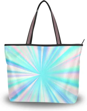 Rainbow Rays Fashion Shoulder Bags Tote Bags Handbags For Women, L