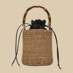 Rattan Bucket Bag