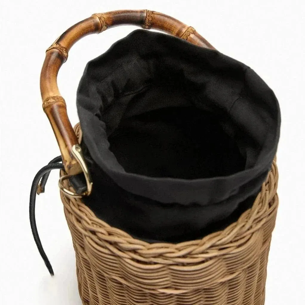 Rattan Bucket Bag