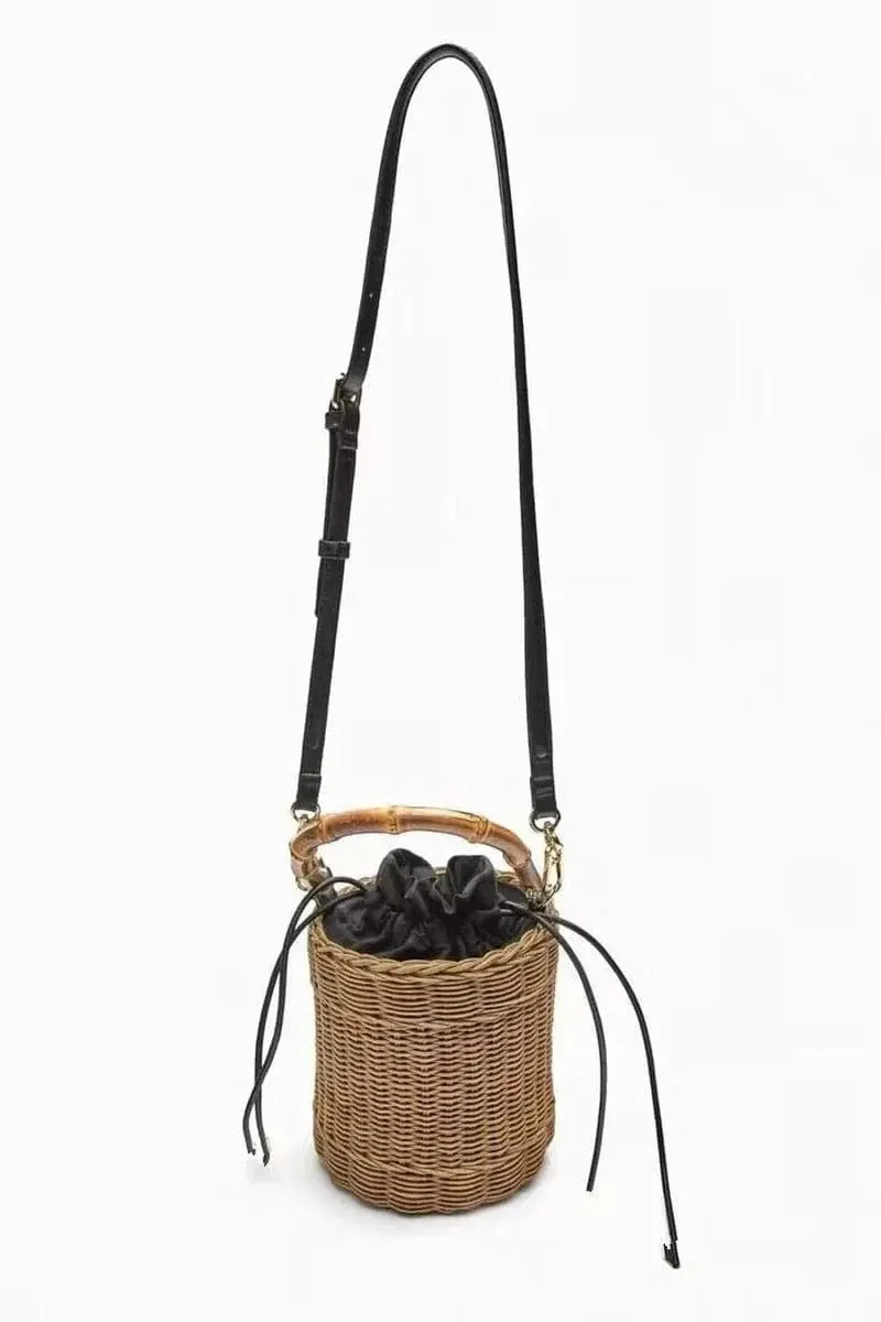 Rattan Bucket Bag