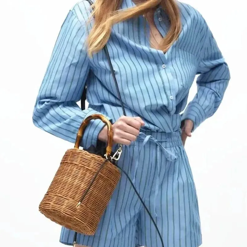 Rattan Bucket Bag