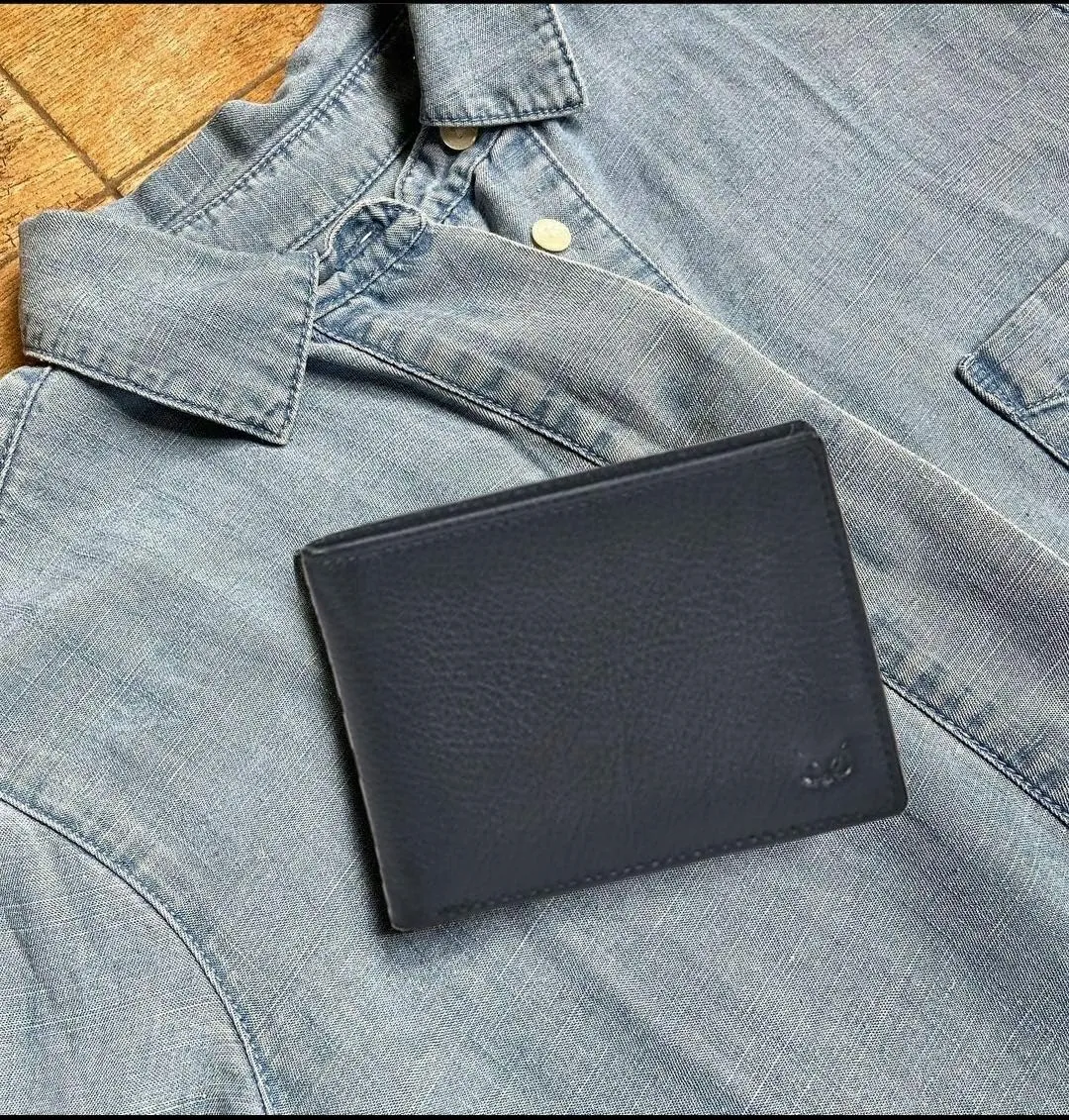 Real Leather Mens Bifold Wallet RFID Blocking Slim Minimalist Front Pocket - Thin & Stylish with ID Window in Gift Box (Nappa, Black)