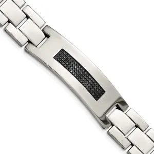 Real Stainless Steel 1/2ct tw. Diamond Bracelet 8.25"