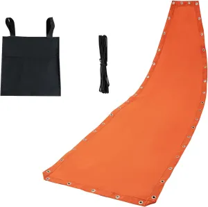 Replacement Reinforced Mesh and Durable Rope Set for Hanging Lounge Chair Chaise Lounger, Comes with a Hanging Storage Bag (Mesh and Rope ONLY, Orange)