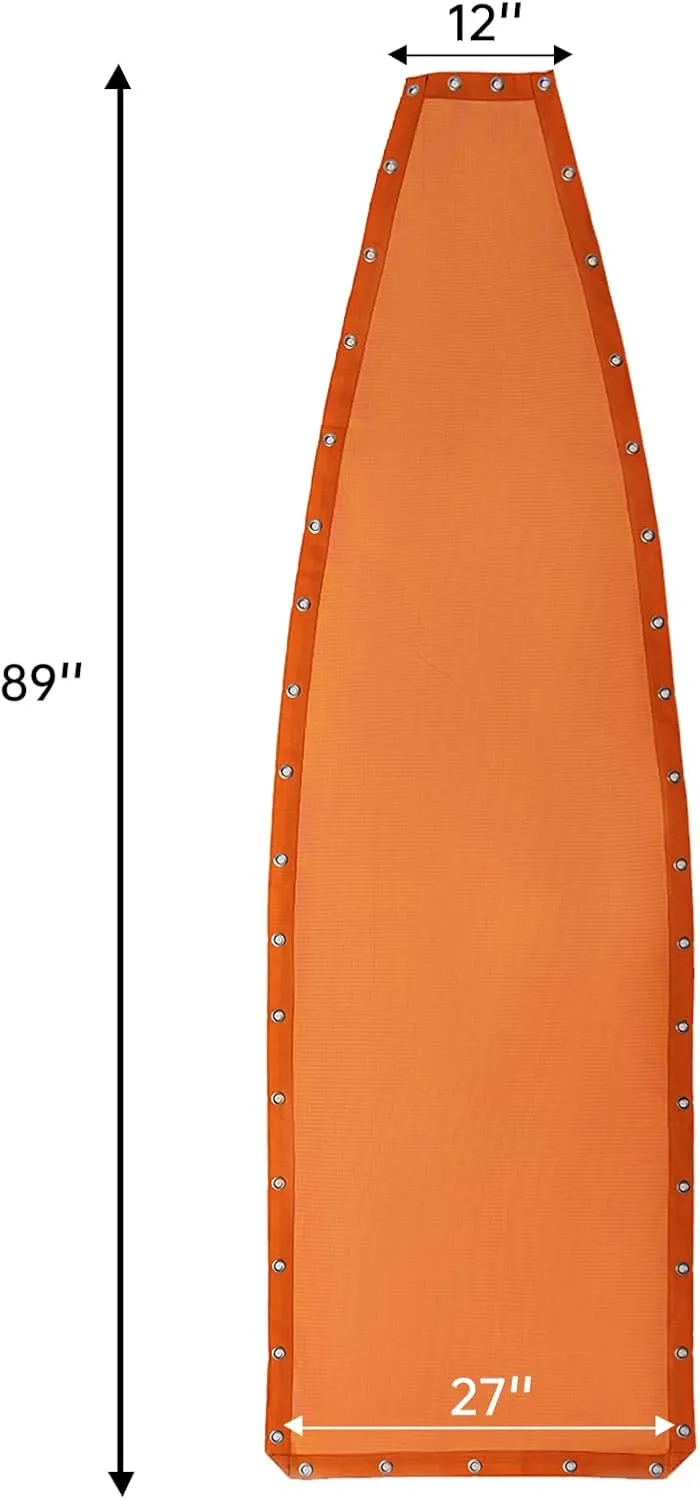 Replacement Reinforced Mesh and Durable Rope Set for Hanging Lounge Chair Chaise Lounger, Comes with a Hanging Storage Bag (Mesh and Rope ONLY, Orange)