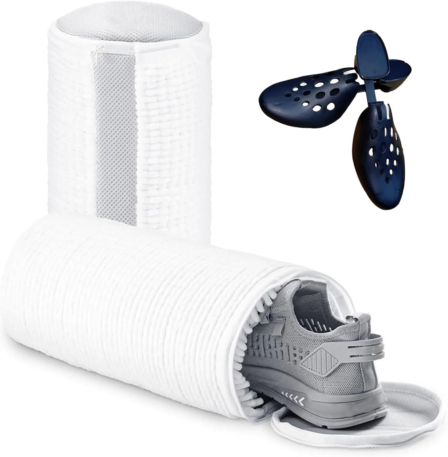 Reusable Shoe Washing Machine Bag,360° Wrap-Around Cleaning Versatile Laundry Shoe Bag for Washer and Dryer