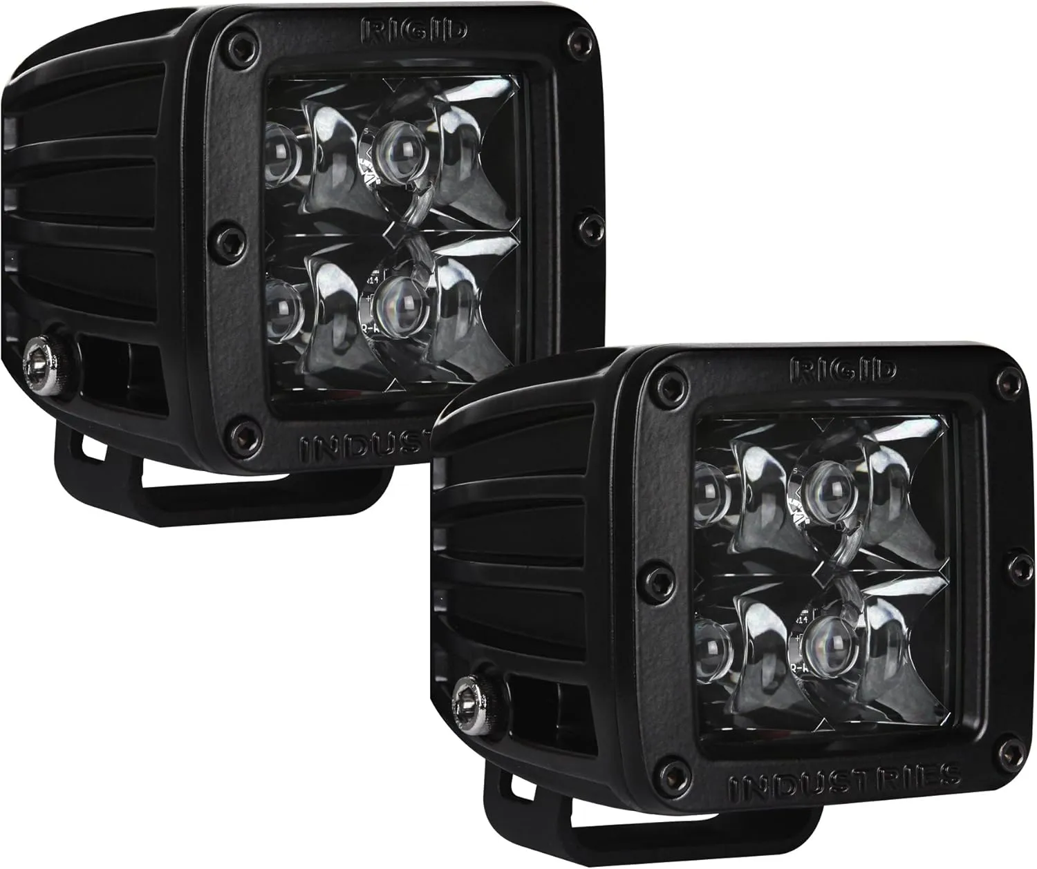 Rigid Industries 20221BLK D-Series Midnight Edition Black Spot Optic, Pair