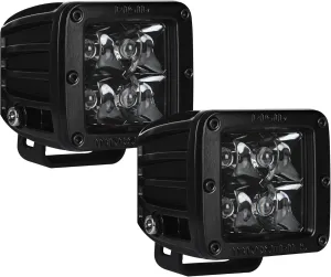 Rigid Industries 20221BLK D-Series Midnight Edition Black Spot Optic, Pair