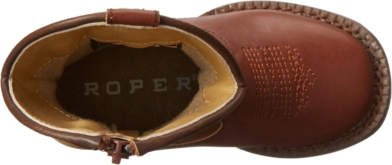 ROPER Kids Boys Texson Square Toe Casual Boots Mid Calf - Brown