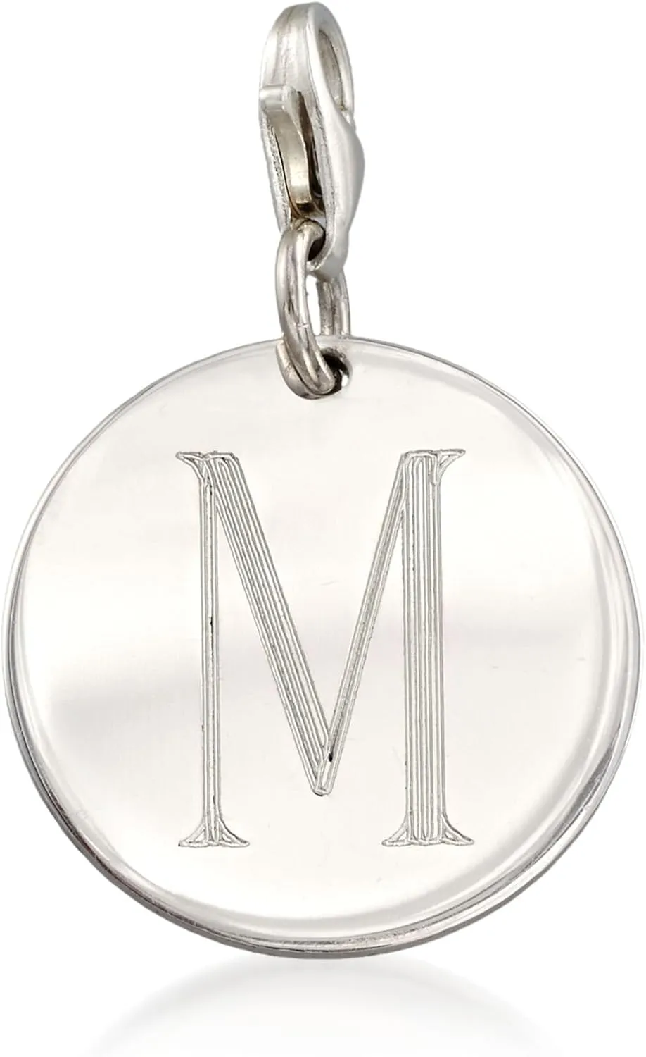 Ross-Simons Italian 6mm Sterling Silver Bead Bracelet With Personalized Disc Charm