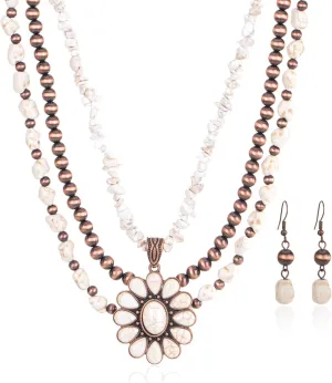 Rustic Couture's Western Jewelry Set for Women Cowgirl Vintage Western Necklace Earring