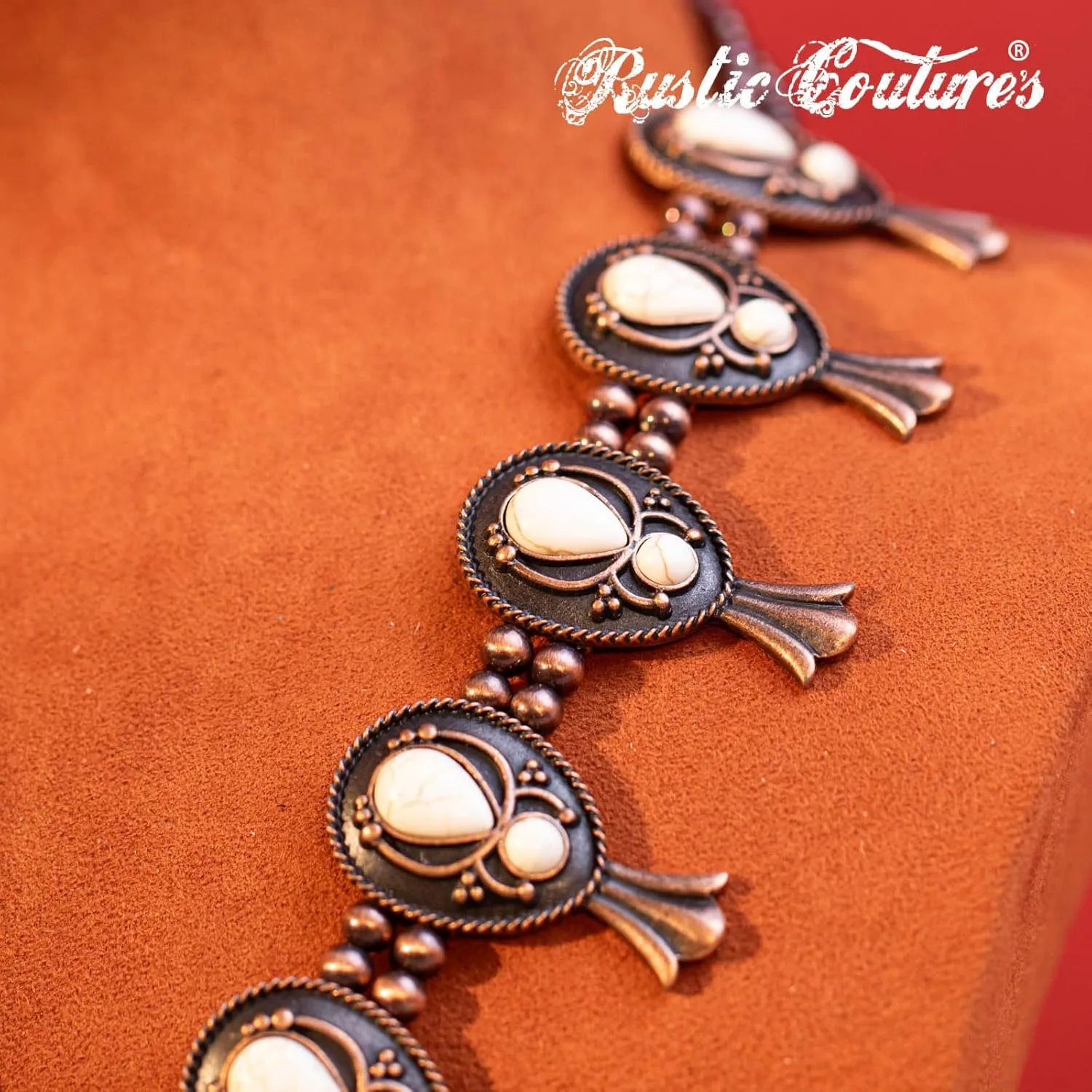 Rustic Couture's Western Jewelry Set for Women Cowgirl Vintage Western Necklace Earring