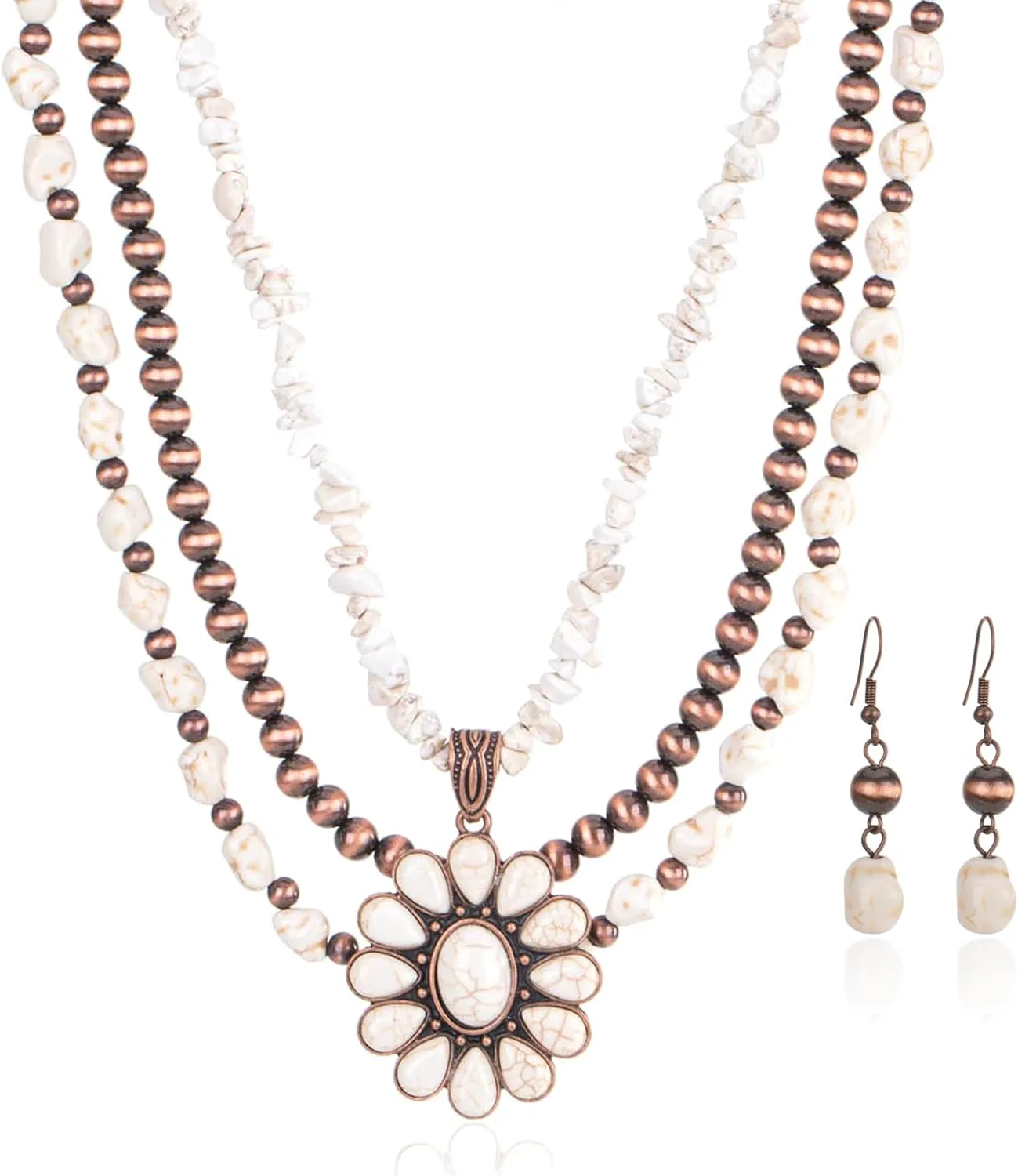 Rustic Couture's Western Jewelry Set for Women Cowgirl Vintage Western Necklace Earring