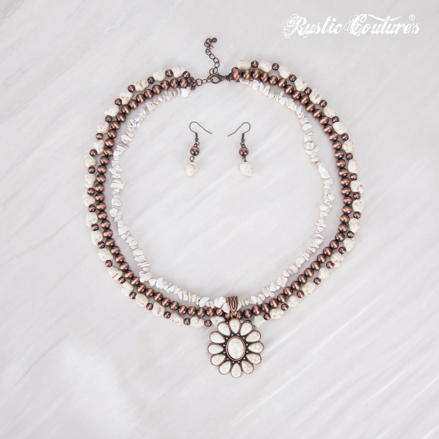 Rustic Couture's Western Jewelry Set for Women Cowgirl Vintage Western Necklace Earring