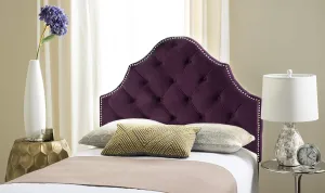 SAFAVIEH Mercer Collection Arebelle Aubergine Velvet Headboard, Twin