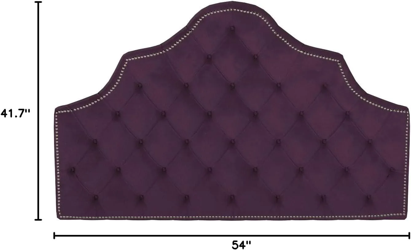 SAFAVIEH Mercer Collection Arebelle Aubergine Velvet Headboard, Twin