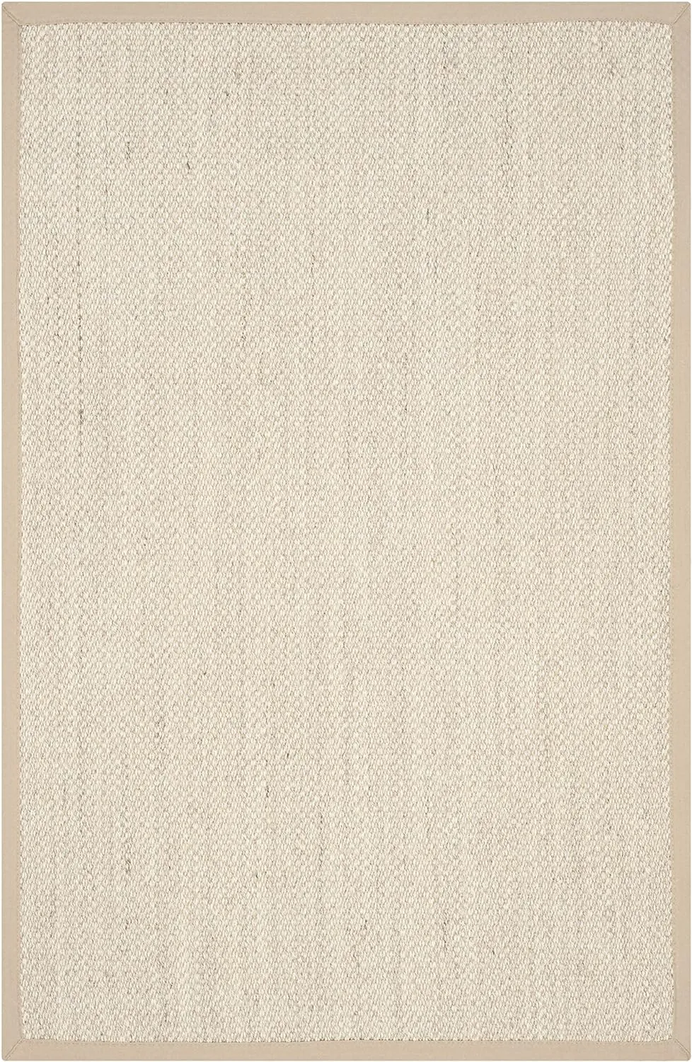 SAFAVIEH Natural Fiber Collection 2' x 3' Marble / Linen NF143B Border Sisal Accent Rug