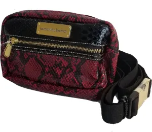 Samantha Brown Embossed Hip Bag - Red/Black