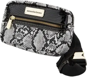 Samantha Brown Embossed Hip Bag - White/Black