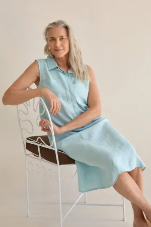 Samara Linen Dress Sea