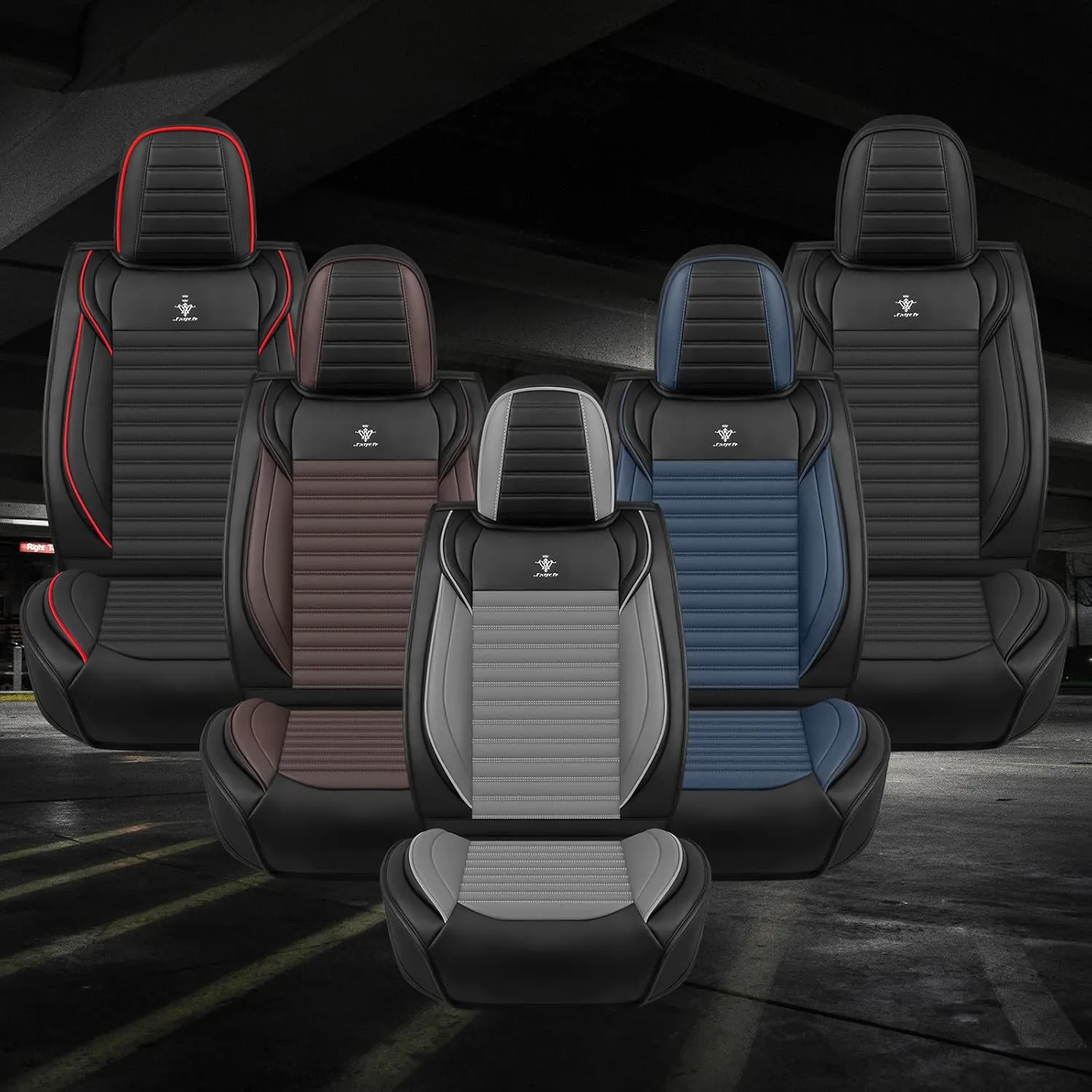 Seat Covers 5 Seats Custom Fit for Lexus GS 350 2006-2024, Standard Waterproof Car Seat Cover, Breathable and Comfortable Leather Cushion Cover, Auto Interior Accessories (Black Gray)