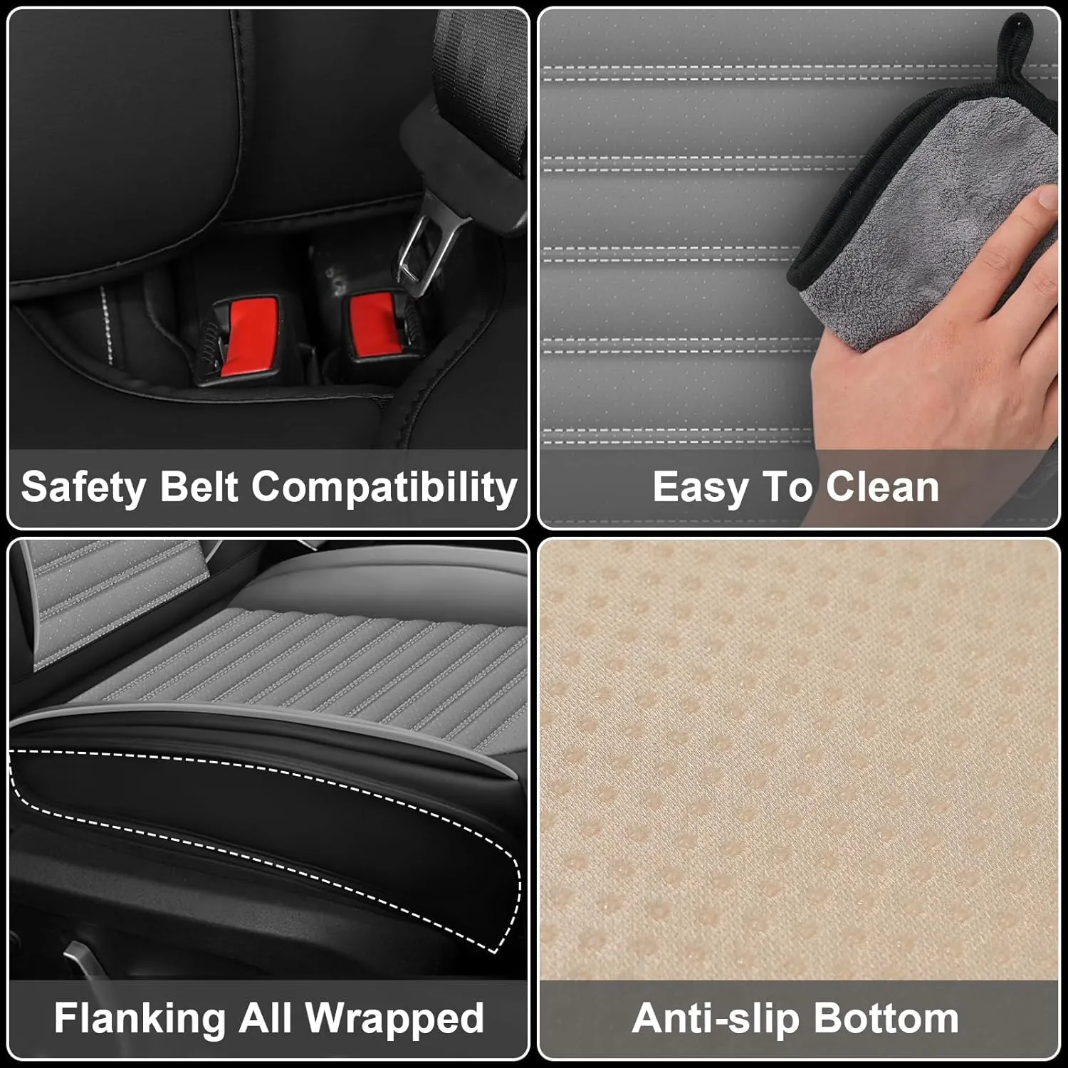 Seat Covers 5 Seats Custom Fit for Lexus GS 350 2006-2024, Standard Waterproof Car Seat Cover, Breathable and Comfortable Leather Cushion Cover, Auto Interior Accessories (Black Gray)