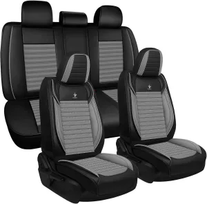 Seat Covers 5 Seats Custom Fit for Lexus GS 350 2006-2024, Standard Waterproof Car Seat Cover, Breathable and Comfortable Leather Cushion Cover, Auto Interior Accessories (Black Gray)