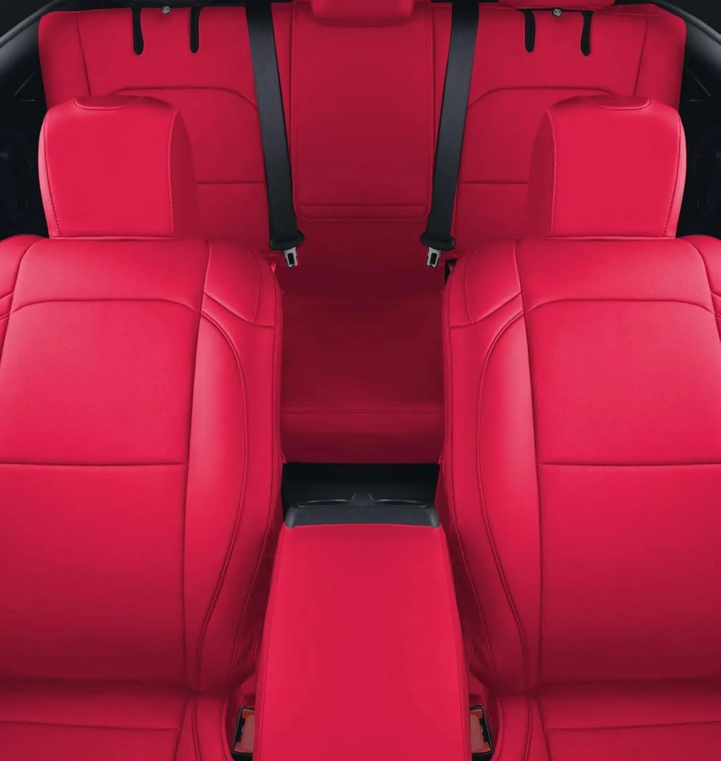 Seat Covers Custom Fit for Jeep Wrangler 4 Door Sahara Rubicon Willys Willys Sport Sport S Freedom Trims 2018-2024 Faux Leather Seat Covers with Armrest Cover