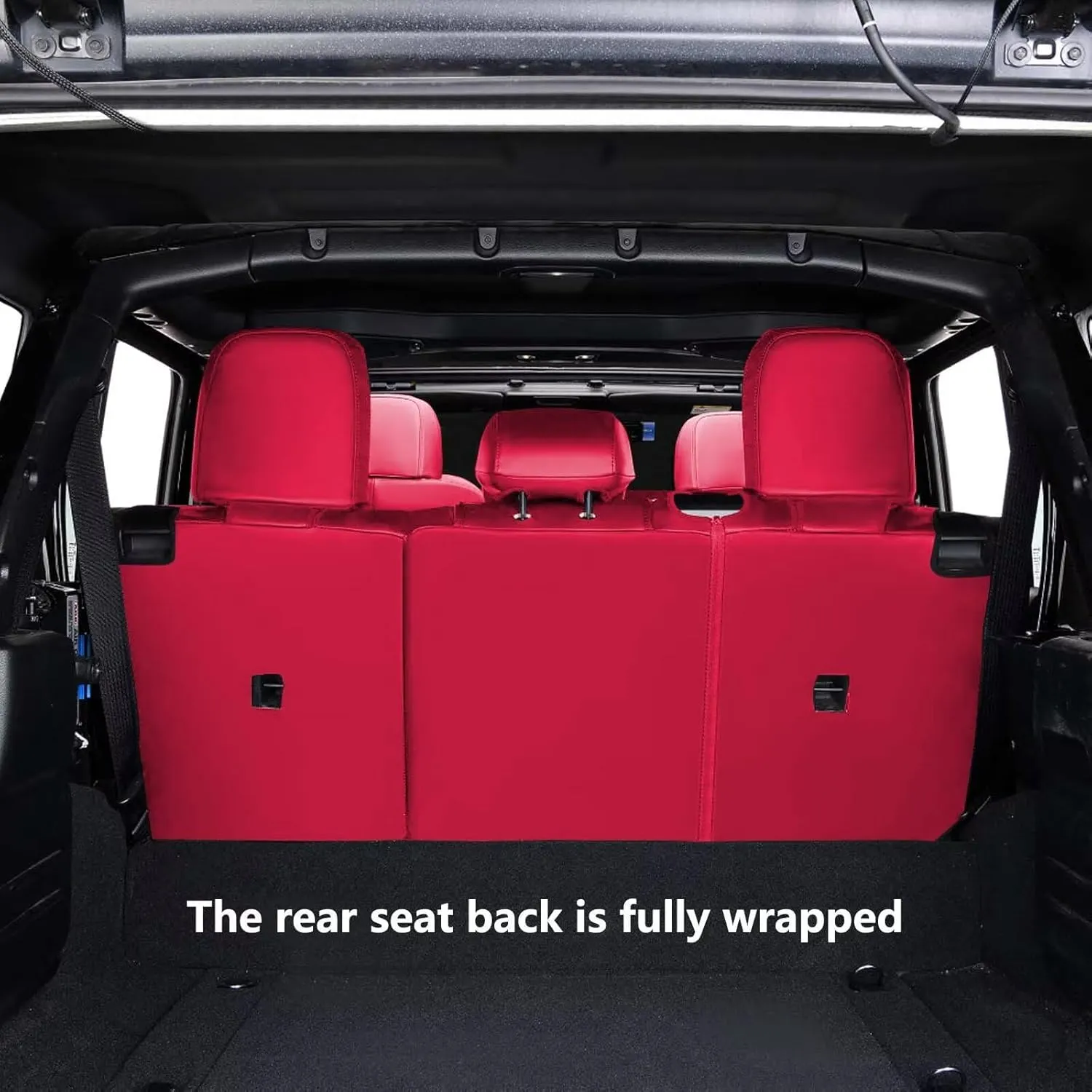 Seat Covers Custom Fit for Jeep Wrangler 4 Door Sahara Rubicon Willys Willys Sport Sport S Freedom Trims 2018-2024 Faux Leather Seat Covers with Armrest Cover