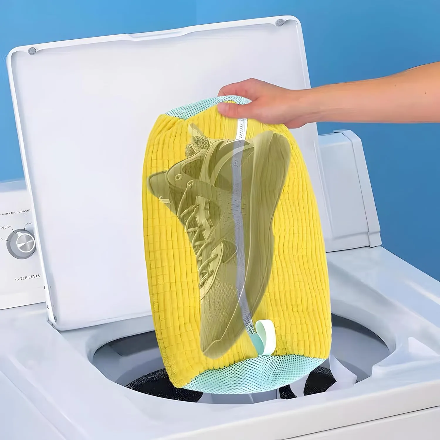 Shoe Washing Machine Bag Sole suds Magic Bag Laundry Shoes Bag (1pc Yellow)
