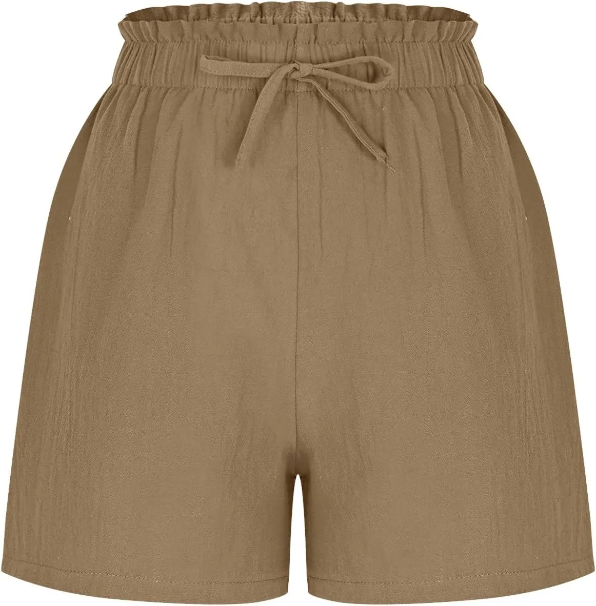 Shorts for Women Cotton Linen Casual Comfy Running Athletic Shorts High Waisted Drawstring Beach Vacation Clothes